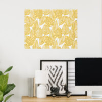 Classy Moderne Abstrait Feuille Art Motif Or