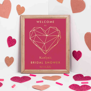 Impressions Dorure Coeur géométrique Fête des mariées de la Saint Val