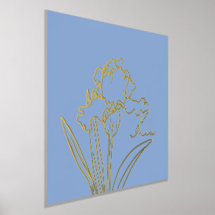 Impressions Dorure Croquis floral moderne Iris Flower Spring