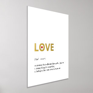 Impressions Dorure Définition de LOVE minimal or blanc