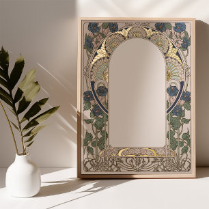 Impressions Dorure Élégant Art Nouveau Inspiré Ketubah écriture manus