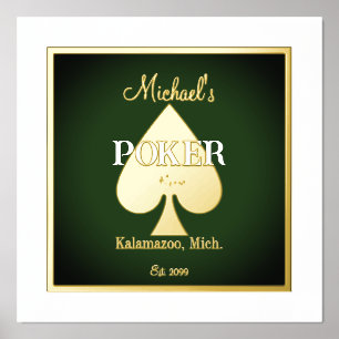 Impressions Dorure Elégant Poker Jouer Cartes Foil Accent