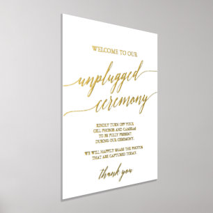 Impressions Dorure Élégante Calligraphie Or Foil Cérémonie débranchée