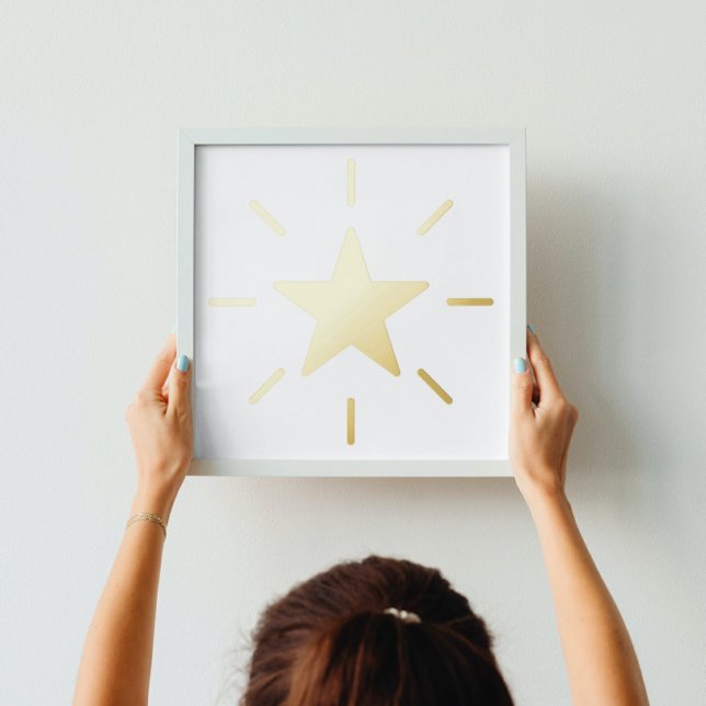 Impressions Dorure Élégante étoile brillante Real Gold (Créateur téléchargé)