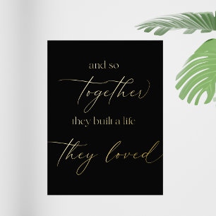 Impressions Dorure Et donc Ensemble ils ont construit une vie qu'ils 