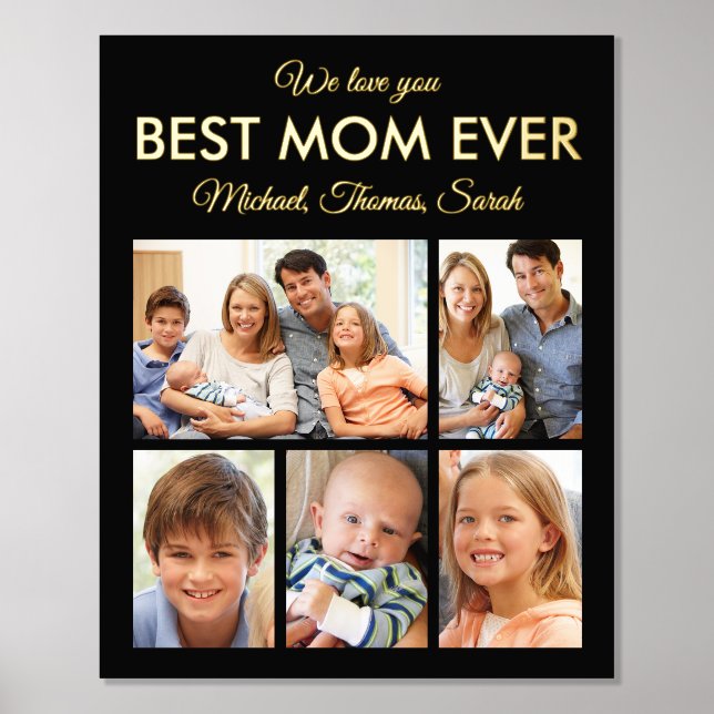 Impressions Dorure Fête des mères Meilleure maman Toujours tendance C (Recto)