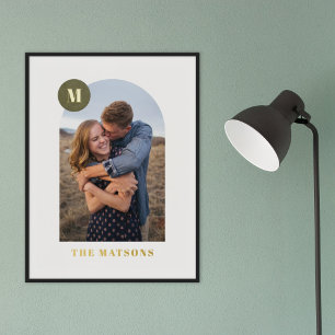 Impressions Dorure Fond Moderne Monogramme Armature Photo Art Imprime