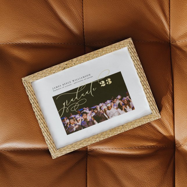 Impressions Dorure GOLD ELEGANT DIPLÔMÉ CLASSE Photo DE 2023 (Créateur téléchargé)