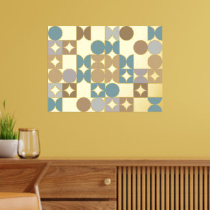 Impressions Dorure Hip Cercles Abstraits Fusion Industrielle Art Or