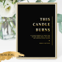 Huile, Cette Bougie Brûle Un Mariage noir minimal