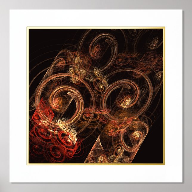 Impressions Dorure Le son de la musique Art Abstrait (Recto)
