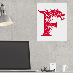 Impressions Dorure LETTRE STYLE dragon F, Alphabet dragon, Monogramme