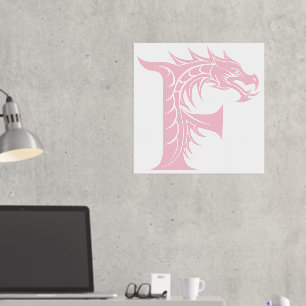 Impressions Dorure LETTRE STYLE dragon F, Alphabet dragon, Monogramme