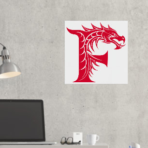 Impressions Dorure LETTRE STYLE dragon F, Alphabet dragon, Monogramme