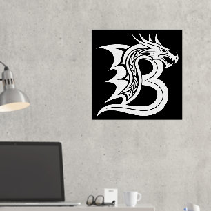 Impressions Dorure LETTRE STYLÉE DE Dragon B, Alphabet DE Dragon, Mon