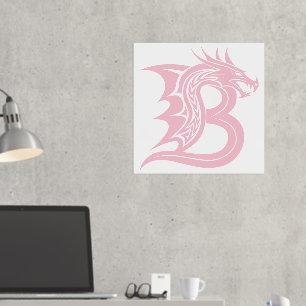 Impressions Dorure LETTRE STYLÉE DE Dragon B, Alphabet DE Dragon, Mon
