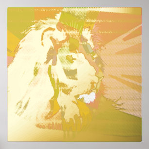 Impressions Dorure Lion Colorful Prismatic Pop Art Design-62501