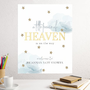 Impressions Dorure Little Peace Heaven Blue Boy Baby shower Bienvenue
