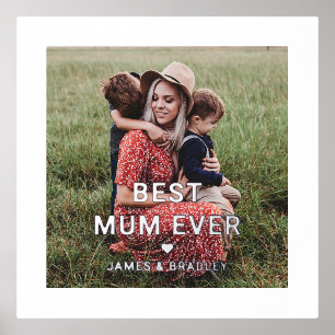 Impressions Dorure MÊME MEILLEURE MUM JAMAIS Coeur Fête des Mères Pho