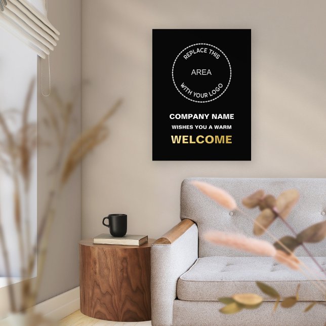 Impressions Dorure Nom de l'entreprise Logo Bienvenue Black Luury Rea (Créateur téléchargé)