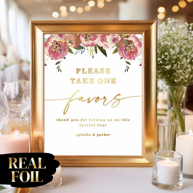 Impressions Dorure Ophelia Elegant Favore Véritable Mariage Foil (Say "I DO" to Romantic Watercolor Florals and a Cottagecore Vibe with the Ophelia Wedding Suite.)