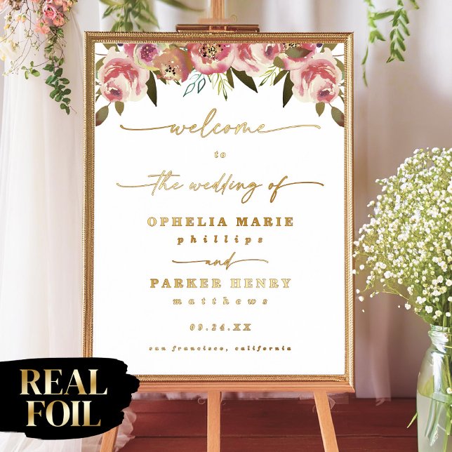 Impressions Dorure Ophélie Mariage floral élégant Bienvenue Véritable (Say "I DO" to Romantic Watercolor Florals and a Cottagecore Vibe with the Ophelia Wedding Suite.)