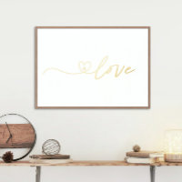 Or réel | COEUR D'AMOUR | Calligraphie
