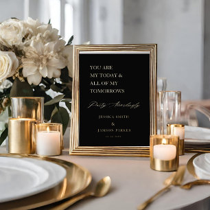 Impressions Dorure Parti minimaliste Affiche de bienvenue Mariage en