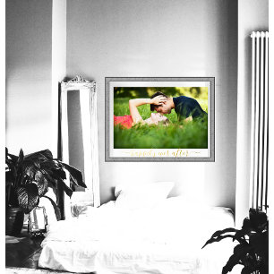 Impressions Dorure Photo Couple Happy Jamais Après Mariage