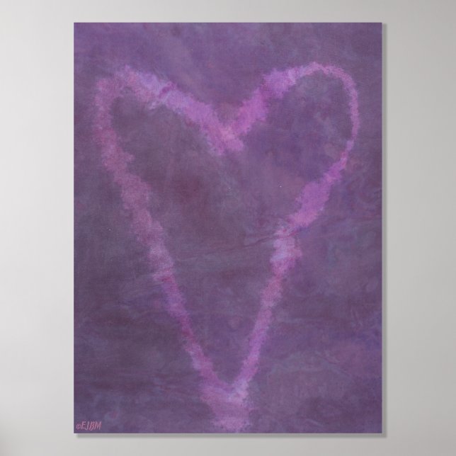 Impressions Dorure Pink Heart Gold ou Silver Foil Print (Recto)