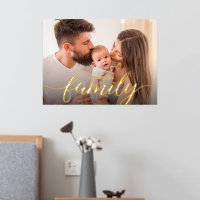 Portrait de famille personnalisable Real Gold scri