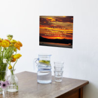 Prière de sérénité Paysage du coucher de soleil or