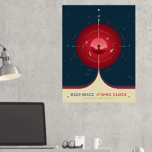Impressions Dorure Publicité Sci-Fi, Horloge Atomique Rouge, Espace P