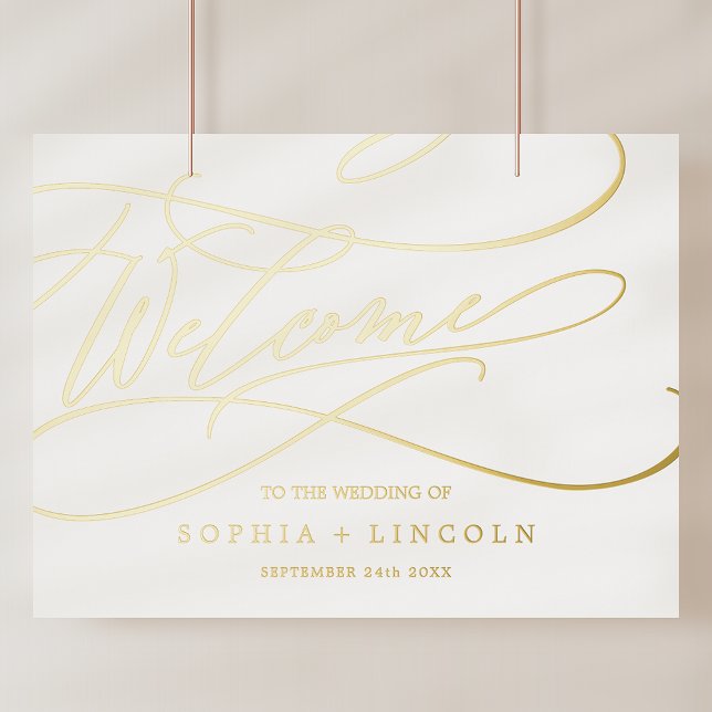 Impressions Dorure Romantique Gold Foil Élégant Mariage fantaisie Bie (Romantic Gold Foil Elegant Fancy Wedding Welcome Foil Prints)