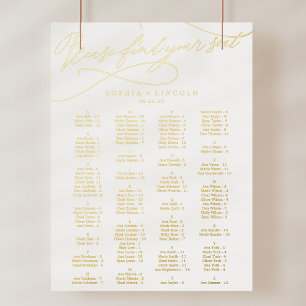 Impressions Dorure Romantique Gold Foil Élégant tableau de mariage