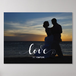 Impressions Dorure Script Love Horizontal Portrait Foil Prints