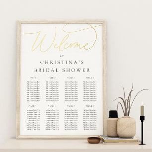 Impressions Dorure Simple élégant Script Foil Welcome & Seating Chart