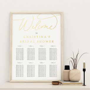Impressions Dorure Simple élégant Script Foil Welcome & Seating Chart