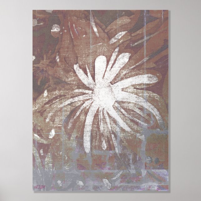 Impressions Dorure Soirée Jardin Batik Silver Foil Imprimer (Recto)