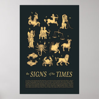 Impressions zodiaques symboles astrologiques dorés