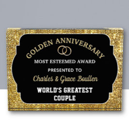 Impressive Golden Anniversary Custom Award  Fotoblock