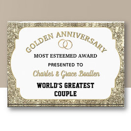 Impressive Golden Anniversary Custom Award  Fotoblock