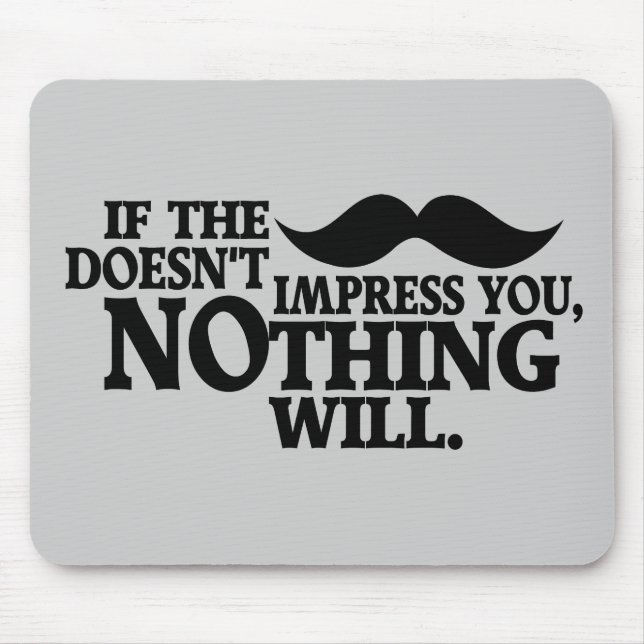 Impressive Mustache benutzerdefinierte Farbe Mouse Mousepad (Vorne)