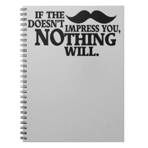 Impressive Mustache benutzerdefinierte Farbe Noteb Notizblock