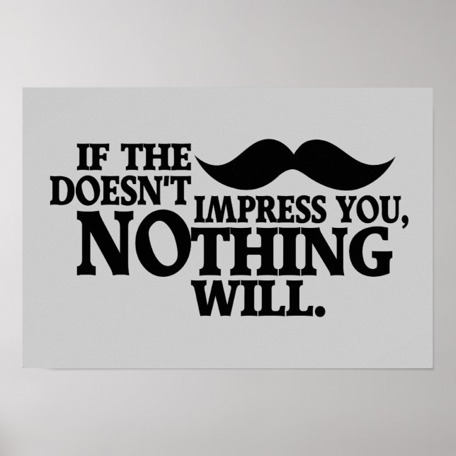 Impressive Mustache benutzerdefinierte Farbposter Poster (Vorne)