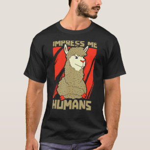 Impressum Human Camelid Niedlich Cool Alpacan Ande T-Shirt