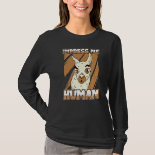 Impressum Mensch Tier Südamerika Suri Alpaca T-Shirt
