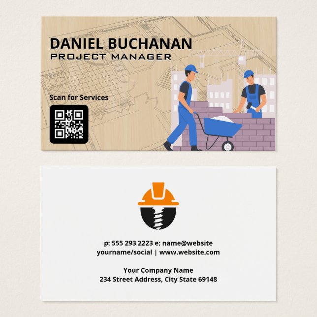 Imprimantes bleues | Ouvriers du col bleu | Constr (Devant & derrière)