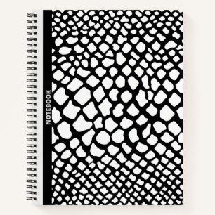 IMPRIMANTES DE PEAU NOIR ET BLANC CARNET DE CONCEP