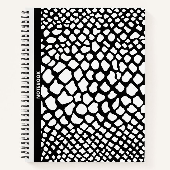 IMPRIMANTES DE PEAU NOIR ET BLANC CARNET DE CONCEP (Devant)